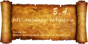Büchelmayer Alfonzina névjegykártya